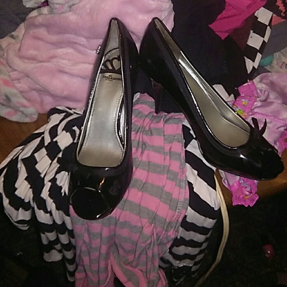 Black Fergalicious by Fergie high heels size 8 - Picture 1 of 1